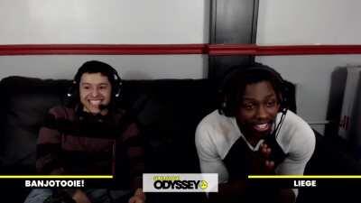 Guy gets ridiculously defensive after someone touches his shoulder