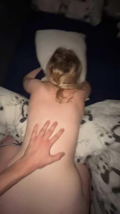 Intense pounding, real blonde