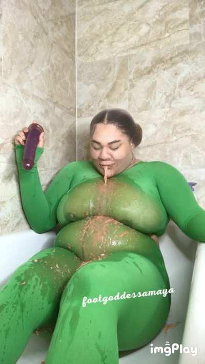 Vomit slut in her nylons [OC]