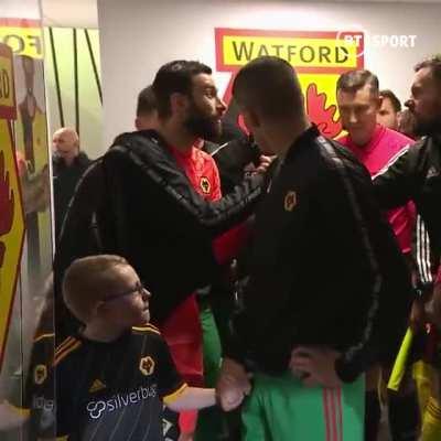 Wolves' Rui Patricio offers coat to a young fan after noticing he was cold