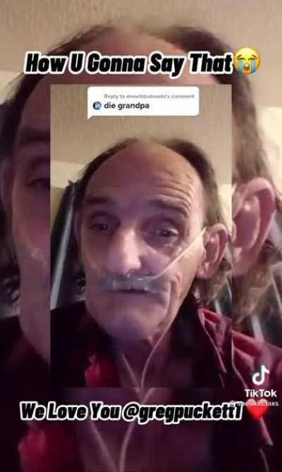 The comment is cringe the old man is Chad