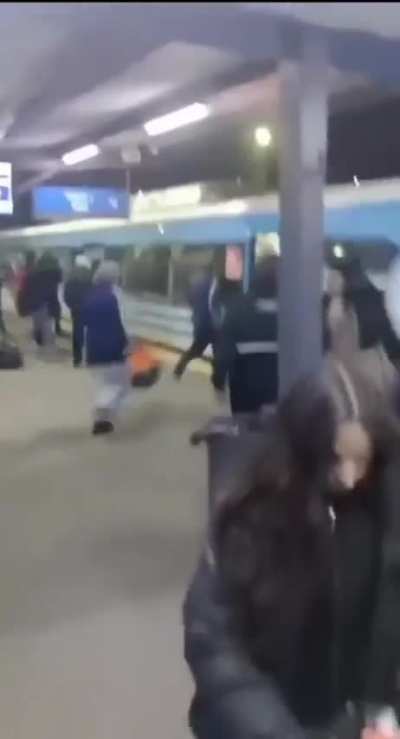 Joven se calentó porque los pasajeros lo bajaron del tren por molestar y sacó una faca en plena estación Haedo