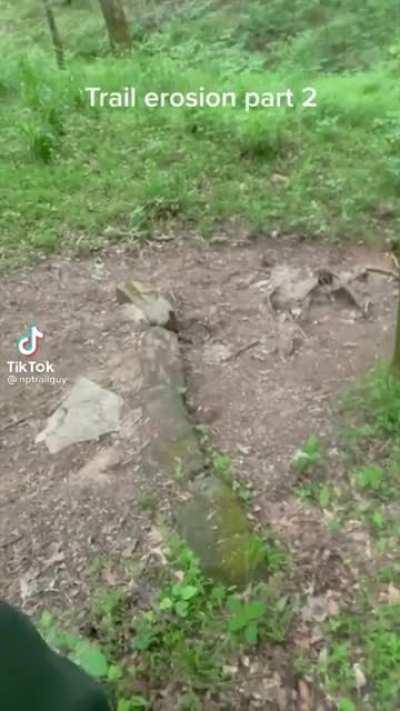 Park Ranger shares a little bit of information about trail erosion and how it affects trails over time