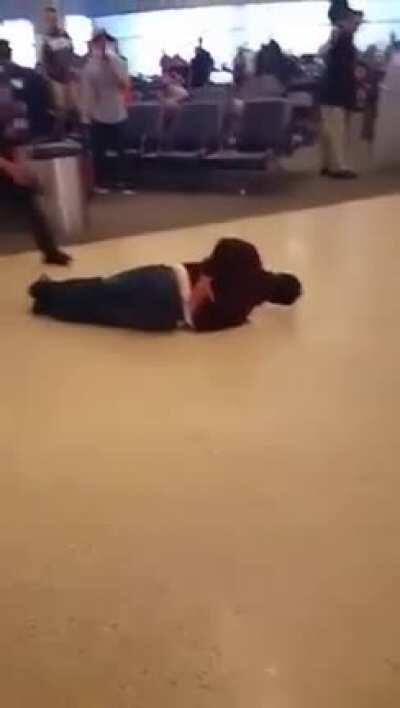 Not stopping at an airport security checkpoint