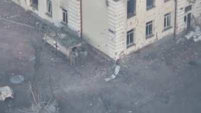 Incredible footage of Ukrainian medics evacuating wounded troops from the ruins of Soledar