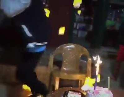 WCGW if I spray a flammable product in the face of someone holding fire?
