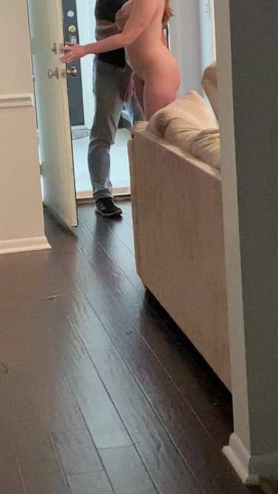 Delivery dare with touching part 2