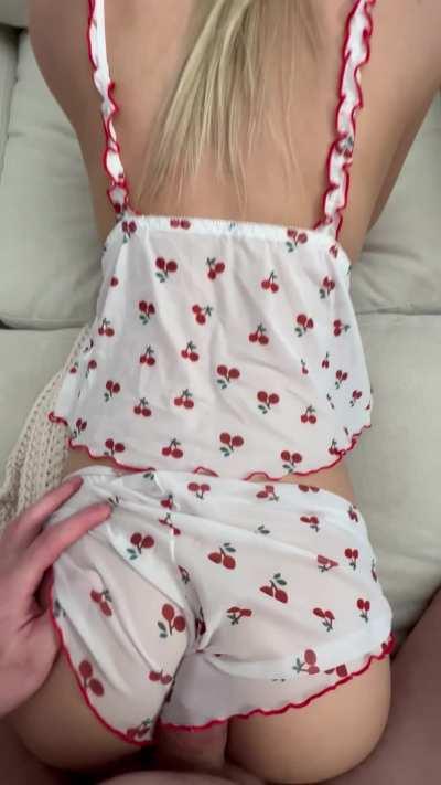 He doesn't even bother taking off my pjs