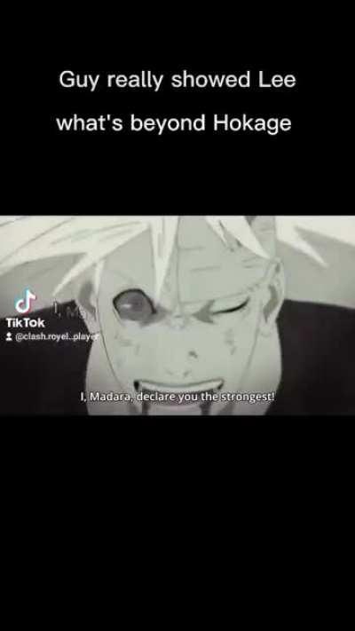 guy really showed Lee what's beyound Hokage