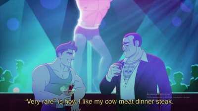 The main character and a villain of the Netflix cartoon about a gay superspy called 