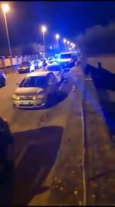 To keep a big cat away from the streets in Rome, Italy