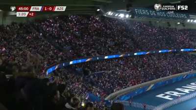 France [1]-0 Azerbaijan - Mbappe 45+2' (Ekitike Assist)