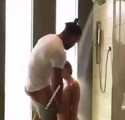 Fucking bitch on her knees like the slut she is to deepthroat a cock.