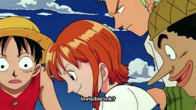 Invisible ink (One Piece the Movie)