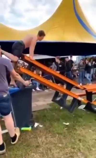 That is a poor excuse for a waterslide.