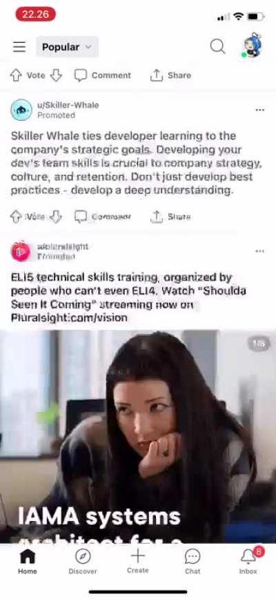 Reddit forgot to show me actual content. Only ads.