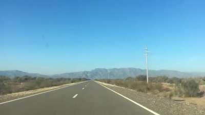 Llegada al parque provincial Oschigualasto. RN150