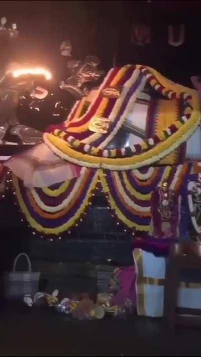 Arati of Lord Ananta Padmanabha Swamy at Bangalore.
