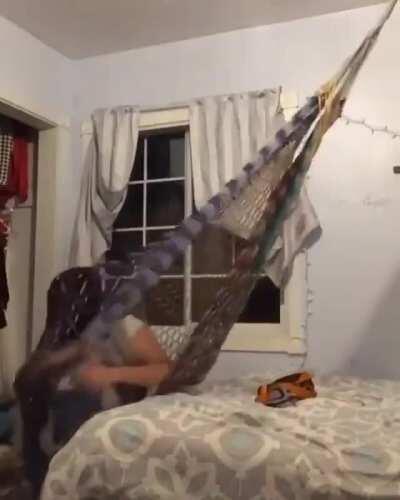 Right in the corner of the dresser