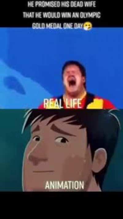 He promised his dead wife that he would win an Olympic Gold medal one day.