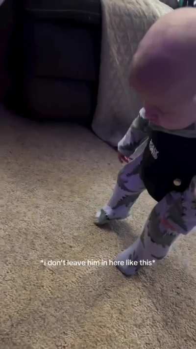 I hope he dosent leave him there like that lol