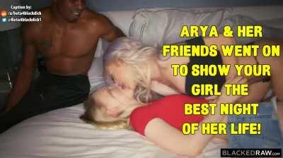 Your girlfriend is going out with her friend tonight, Hopefully she has fun!