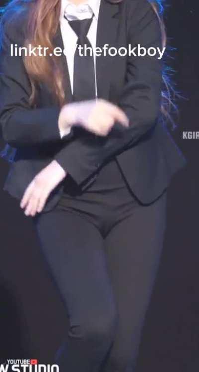 Nancy in black pants