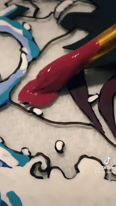 My Giyu Tomioka glass painting