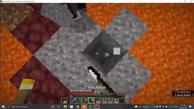 Attempting to save someone who fell in lava, shift miner made it worse