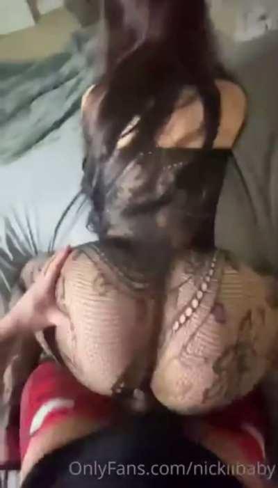 2 nuts for her thick ass