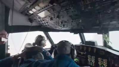 Inside NOAA's WP-3D while flying into Hurricane Melissa