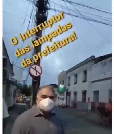 The light switch of city's lamps