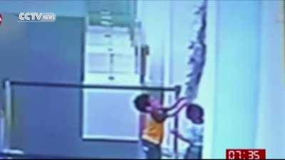 Mother films her kids as they damage art installation. The piece was created from individual strands of glass and took 27 months to complete. (x-post /r/iamatotalpieceofshit)