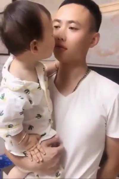 Dad hides ice cream from kid