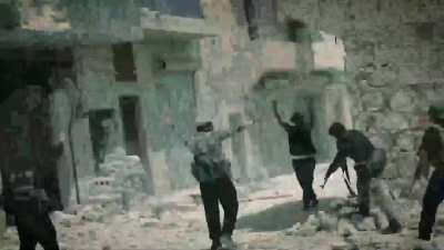 Syrian security forces storm an ISIS hideout in Aleppo, May 17 2025 (music from source)