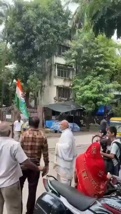 An overdue structure soaked with Mumbai monsoon..