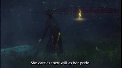 Saber uses her Noble Phantasm [Fate Zero season 2]