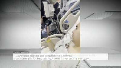 [Highlight] Footage of Harden's FaceTime with his fan who was a victim of a recent mass shooting