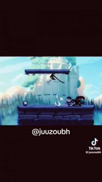 Staged or not, this is the most impressive brawlhalla clip I've EVER seen. (@ is the guy's tiktok) 