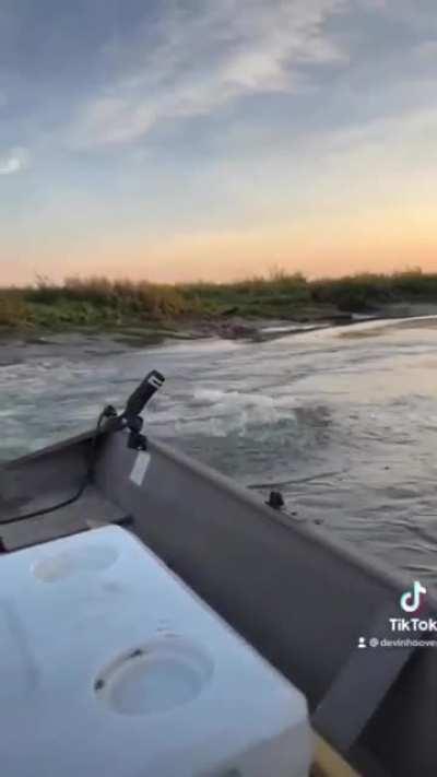 A lazy day on the river ends in disappointment after the outboard motor falls into the water