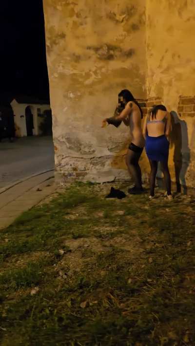 Caught changing in public