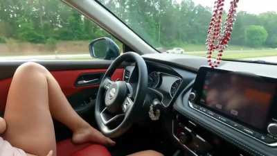 Dared to play with myself while driving… I have self drive so that helped things out… but I need more dares for the weekend… Dare me! [f] 