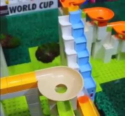 The excitement of this marble race