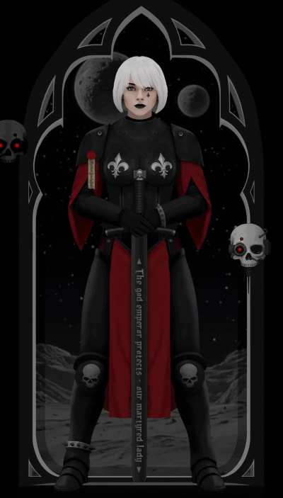 Grimdark high fashion - Sister of Battle suit up