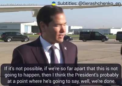 Marco Rubio says the US is ready to give up on Ukraine war if deal is not made, says 