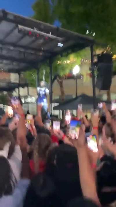 Polo G playing Armed And Dangerous at his concert