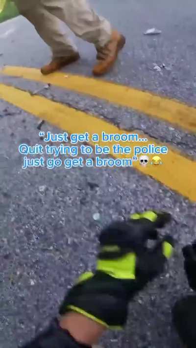 Karen Yells At Biker Who Stopped To Help Driver