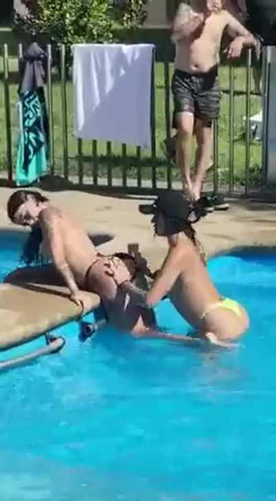 at the party in front of everyone having sex