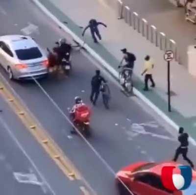 And everyone joins in kicking the shit out of him. Lovely. Gives me hope that we can have world peace after all