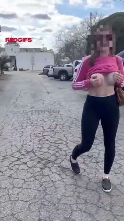 Tipsy and teasing with my tits out